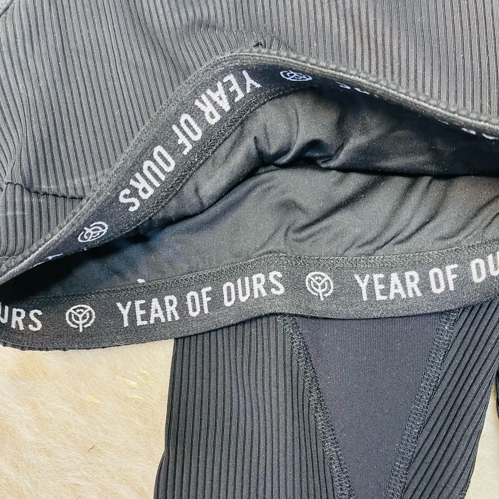 Year of Ours Black ribbed set